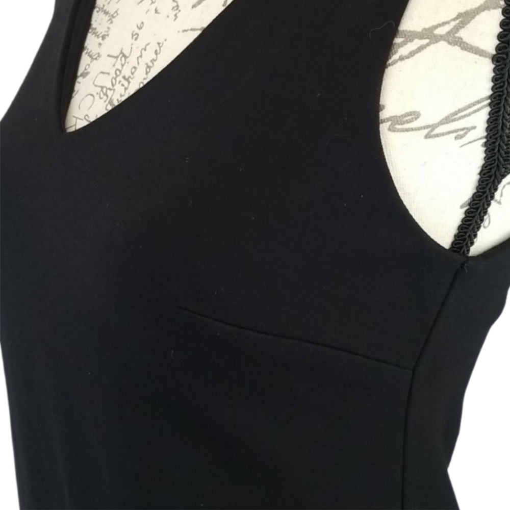 Vintage Retro Mini Dress Fully-Lined Cutout-Back in Black, Size XS - Picture 4 of 7